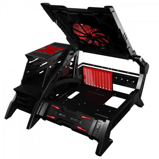 Gabinete Gamer OPEN STRIKE-X AIR EN56830 Preto/Vermelho AEROCOOL por 0,00 à vista no boleto/pix ou parcele em até 1x sem juros. Compre na loja Mundomax!