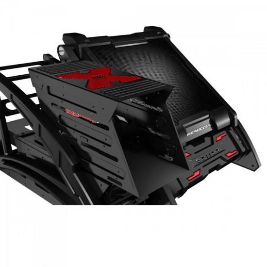 Gabinete Gamer OPEN STRIKE-X AIR EN56830 Preto/Vermelho AEROCOOL por 0,00 à vista no boleto/pix ou parcele em até 1x sem juros. Compre na loja Mundomax!