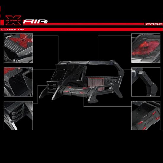 Gabinete Gamer OPEN STRIKE-X AIR EN56830 Preto/Vermelho AEROCOOL por 0,00 à vista no boleto/pix ou parcele em até 1x sem juros. Compre na loja Mundomax!
