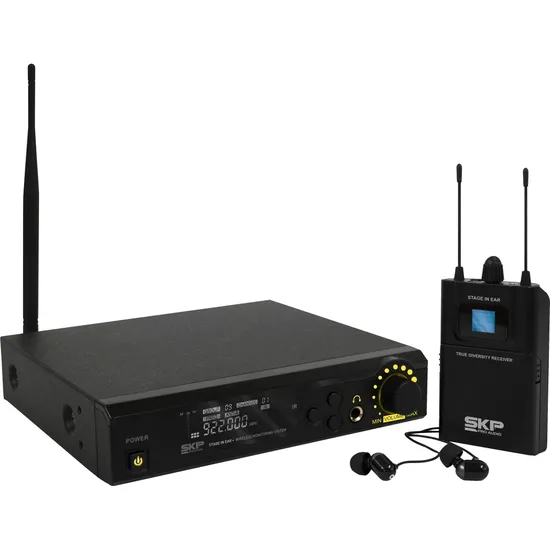 Sistema de Monitoramento sem Fio STAGE IN EAR Preto SKP (59729)