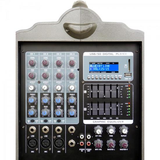 Sistema de Som Portátil STREETSOUND V Cinza NOVIK NEO por 0,00 à vista no boleto/pix ou parcele em até 1x sem juros. Compre na loja Mundomax!