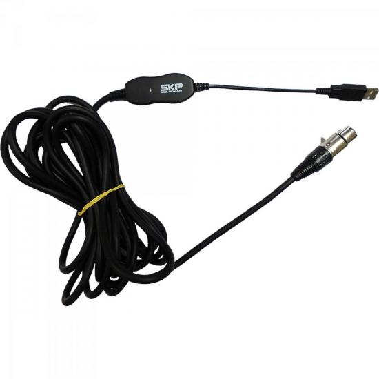 Cabo para Microfone XLR(F) x USB USBXLR Preto SKP por 0,00 à vista no boleto/pix ou parcele em até 1x sem juros. Compre na loja Mundomax!
