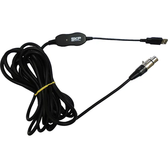 Cabo para Microfone XLR(F) x USB USBXLR Preto SKP (59741)