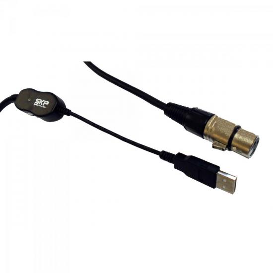 Cabo para Microfone XLR(F) x USB USBXLR Preto SKP por 0,00 à vista no boleto/pix ou parcele em até 1x sem juros. Compre na loja Mundomax!