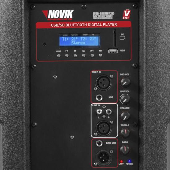 Caixa Acústica Ativa 15\" 450W EVOD BRAVERY 215 Preto NOVIK NEO por 0,00 à vista no boleto/pix ou parcele em até 1x sem juros. Compre na loja Mundomax!