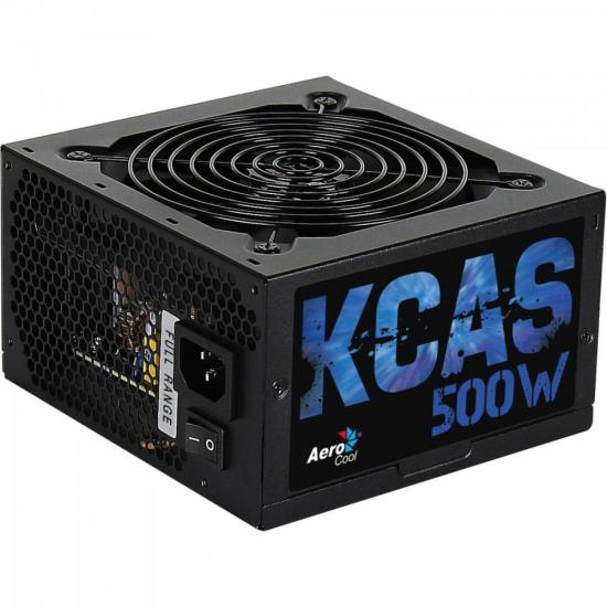 Fonte Gamer ATX KCAS 500W 80 Plus Bronze PFC Ativo AEROCOOL (59765)