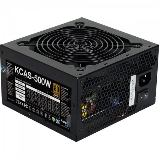 Fonte Gamer ATX Aerocool KCAS 500W 80 Plus Full Range APFC por 334,00 à vista no boleto/pix ou parcele em até 10x sem juros. Compre na loja Mundomax!