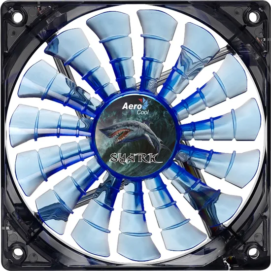Cooler Fan 12cm SHARK BLUE EDITION LED EN55420 Azul AEROCOOL (59797)