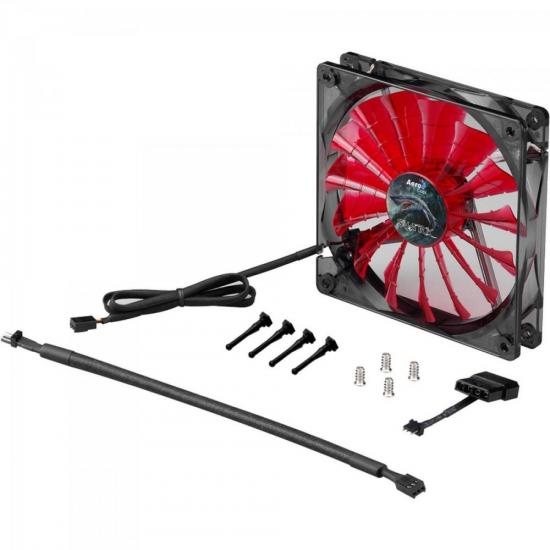 Cooler Fan 12cm SHARK DEVIL RED EDITION LED EN55437 Vermelho AEROCOOL por 59,90 à vista no boleto/pix ou parcele em até 2x sem juros. Compre na loja Mundomax!
