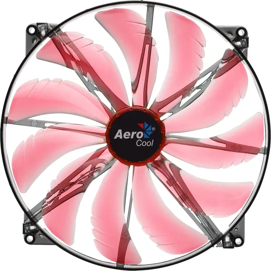 Cooler Fan 20cm SILENT MASTER LED EN55659 Vermelho AEROCOOL (59801)