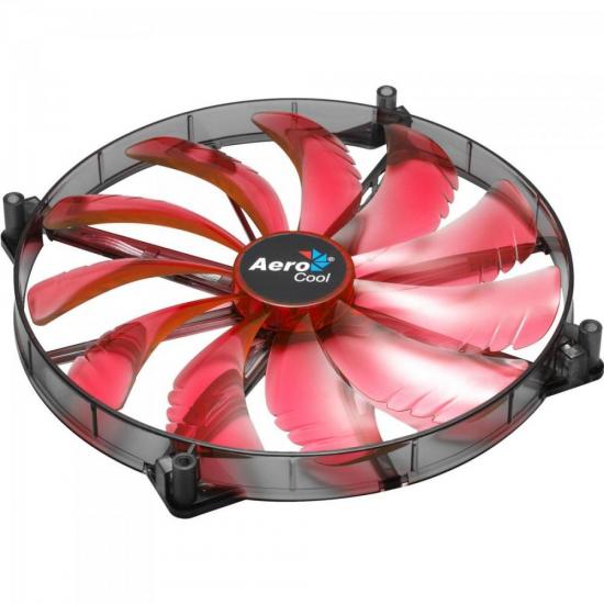 Cooler Fan 20cm SILENT MASTER LED EN55659 Vermelho AEROCOOL por 66,90 à vista no boleto/pix ou parcele em até 2x sem juros. Compre na loja Mundomax!