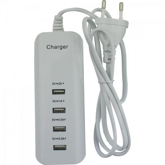 Carregador USB 4 Portas 0.5A a 2A 044-2004 Branco CHIPSCE por 88,90 à vista no boleto/pix ou parcele em até 3x sem juros. Compre na loja Mundomax!