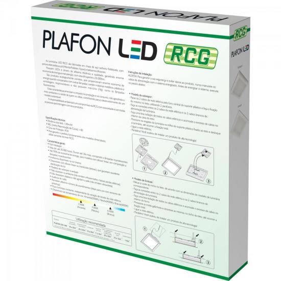Plafon LED 18W 3L Bivolt 6000K LED LINE Branco RCG por 0,00 à vista no boleto/pix ou parcele em até 1x sem juros. Compre na loja Mundomax!