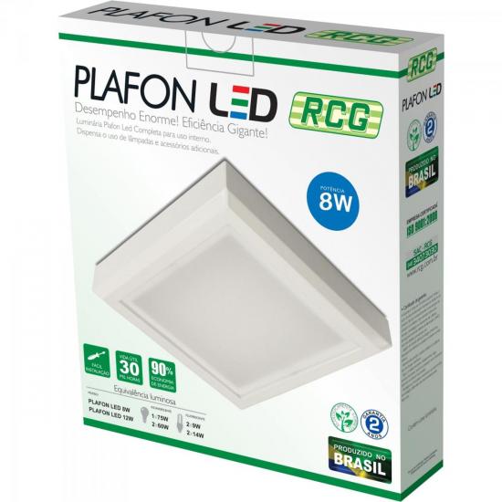 Plafon LED 8W 2L Bivolt 6000K LED LINE Branco RCG por 0,00 à vista no boleto/pix ou parcele em até 1x sem juros. Compre na loja Mundomax!