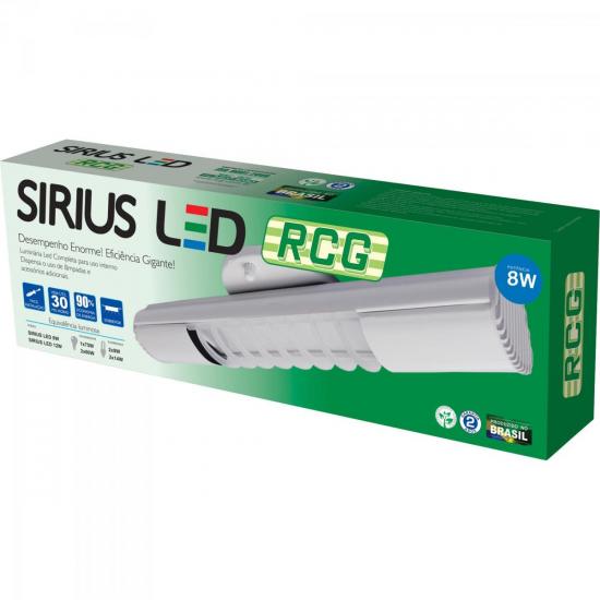 Luminária LED 8W 2L Bivolt 6000K SIRIUS Branca RCG por 0,00 à vista no boleto/pix ou parcele em até 1x sem juros. Compre na loja Mundomax!