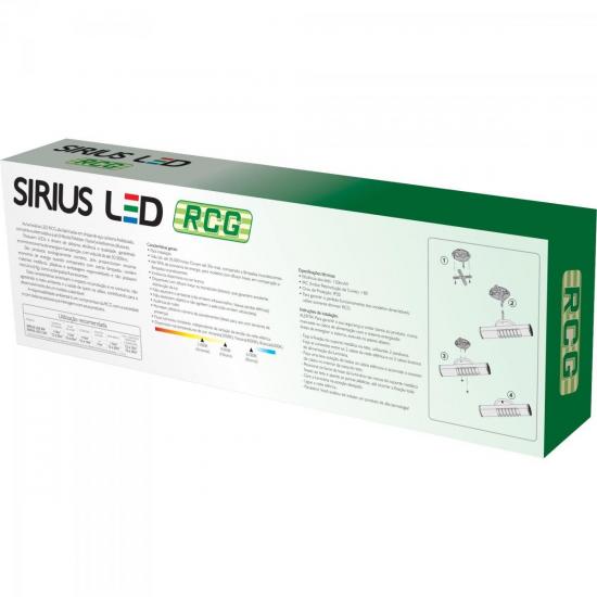 Luminária LED 8W 2L Bivolt 6000K SIRIUS Branca RCG por 0,00 à vista no boleto/pix ou parcele em até 1x sem juros. Compre na loja Mundomax!