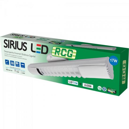 Luminária LED 17W 2L Bivolt 6000K SIRIUS Branca RCG por 0,00 à vista no boleto/pix ou parcele em até 1x sem juros. Compre na loja Mundomax!