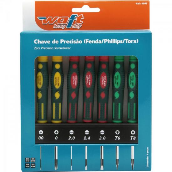 Jogo de Chaves de Precisão FENDA/PHILLIPS/TORX Coloridas WAFT por 0,00 à vista no boleto/pix ou parcele em até 1x sem juros. Compre na loja Mundomax!