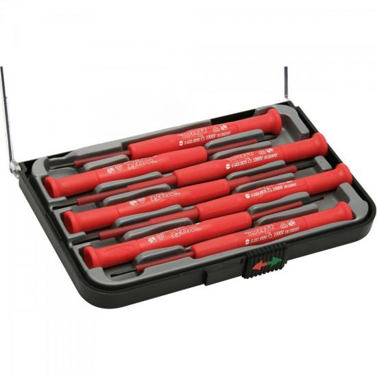 Jogo de Chaves de Precisão Isoladas FENDA/PHILLIPS Vermelhas WAFT por 0,00 à vista no boleto/pix ou parcele em até 1x sem juros. Compre na loja Mundomax!