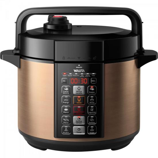 Panela de Pressão Elétrica 5L 127V RI3136/76 PHILIPS WALITA por 0,00 à vista no boleto/pix ou parcele em até 1x sem juros. Compre na loja Mundomax!