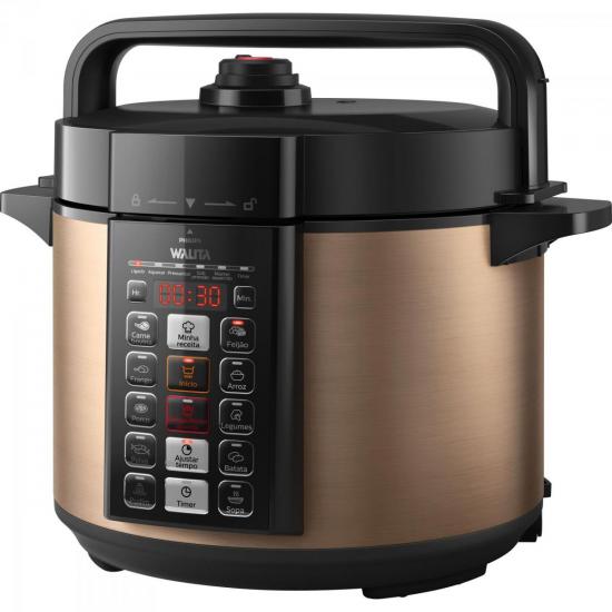 Panela de Pressão Elétrica 5L 220V RI3136/76 PHILIPS WALITA por 0,00 à vista no boleto/pix ou parcele em até 1x sem juros. Compre na loja Mundomax!