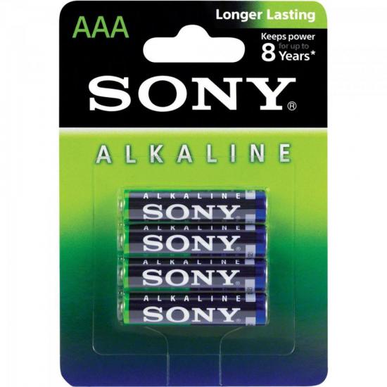 Pilha Alcalina AAA AM4L-B4D SONY por 0,00 à vista no boleto/pix ou parcele em até 1x sem juros. Compre na loja Mundomax!