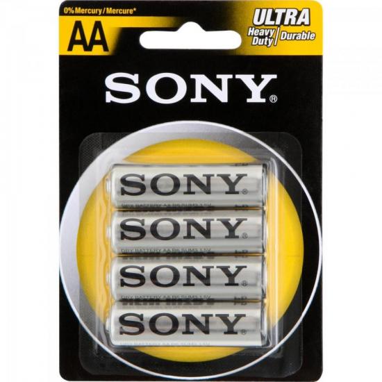 Pilha Zinco Carbono AA ULTRA HEAVY DUTY SUM3-NUB4A SONY por 0,00 à vista no boleto/pix ou parcele em até 1x sem juros. Compre na loja Mundomax!
