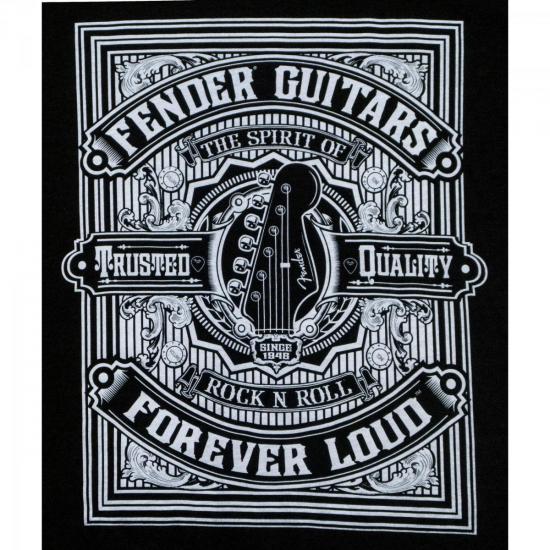 Camiseta FOREVER LOUD TRUST XG Preta FENDER por 0,00 à vista no boleto/pix ou parcele em até 1x sem juros. Compre na loja Mundomax!