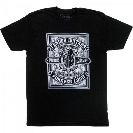Camiseta FOREVER LOUD TRUST XXG Preta FENDER por 0,00 à vista no boleto/pix ou parcele em até 1x sem juros. Compre na loja Mundomax!