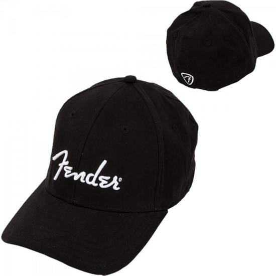 Boné LOGO STRETCH CAP G/XG Preto FENDER por 0,00 à vista no boleto/pix ou parcele em até 1x sem juros. Compre na loja Mundomax!