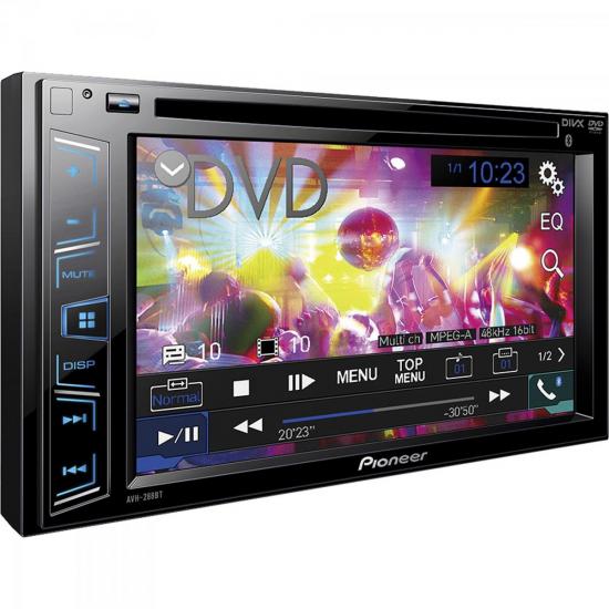 Auto Rádio DVD/USB/AM/FM/BLUETOOTH AVH-288BT Preto PIONEER por 0,00 à vista no boleto/pix ou parcele em até 1x sem juros. Compre na loja Mundomax!