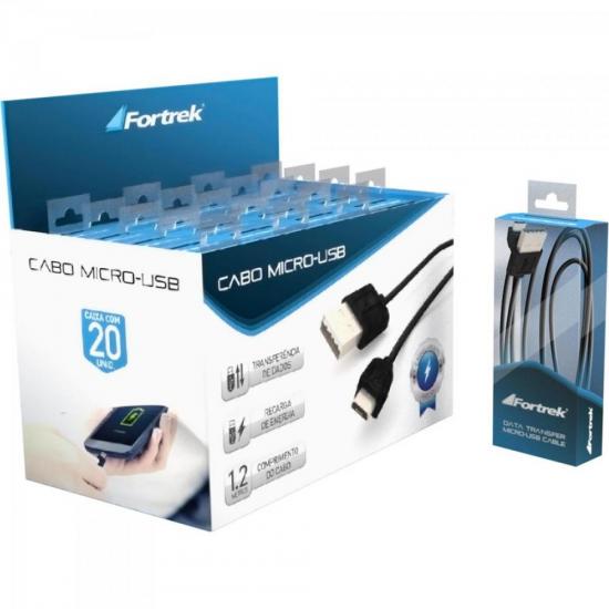 Cabo de Dados Micro USB 1,2m UMI-102/1.2BK Preto FORTREK por 5,90 à vista no boleto/pix ou parcele em até 1x sem juros. Compre na loja Mundomax!