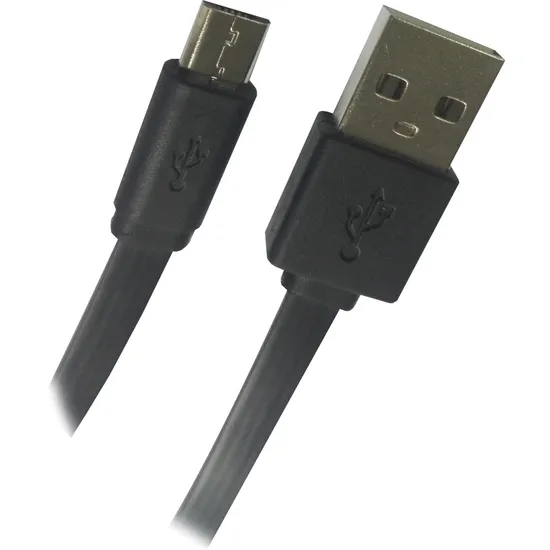 Cabo de Dados Micro USB Flat 1,8m UMI-401/1.8BK Preto Fortrek (60270)