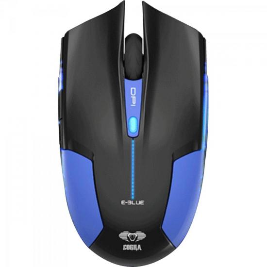Mouse Gamer USB 1600DPI Cobra Type-M Preto/Azul E-BLUE por 0,00 à vista no boleto/pix ou parcele em até 1x sem juros. Compre na loja Mundomax!