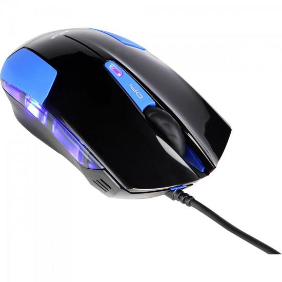 Mouse Gamer USB 1600DPI Cobra Type-M Preto/Azul E-BLUE por 0,00 à vista no boleto/pix ou parcele em até 1x sem juros. Compre na loja Mundomax!