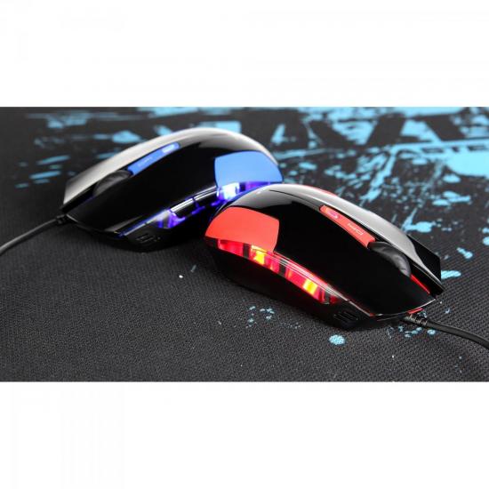 Mouse Gamer USB 1600DPI Cobra Type-M Preto/Azul E-BLUE por 0,00 à vista no boleto/pix ou parcele em até 1x sem juros. Compre na loja Mundomax!