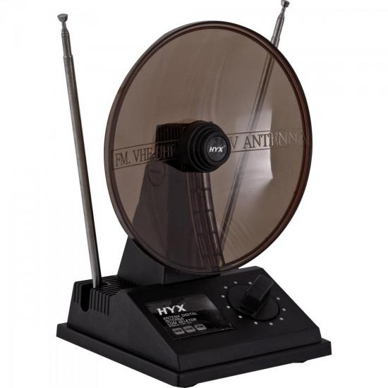 Antena Digital HDTV/UHF/VHF/FM Interna UVFI-101 Preta HYX por 0,00 à vista no boleto/pix ou parcele em até 1x sem juros. Compre na loja Mundomax!