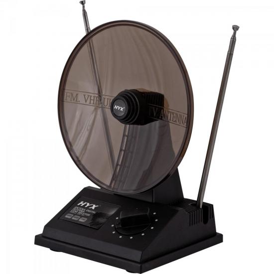 Antena Digital HDTV/UHF/VHF/FM Interna UVFI-101 Preta HYX por 0,00 à vista no boleto/pix ou parcele em até 1x sem juros. Compre na loja Mundomax!