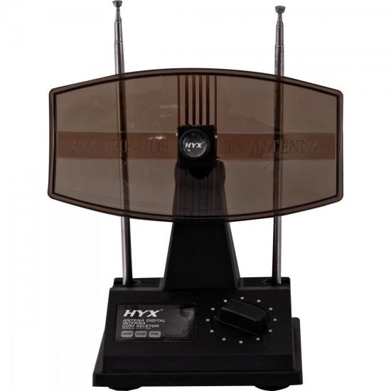 Antena Digital HDTV/UHF/VHF/FM Interna UVFI-102 Preta HYX por 0,00 à vista no boleto/pix ou parcele em até 1x sem juros. Compre na loja Mundomax!