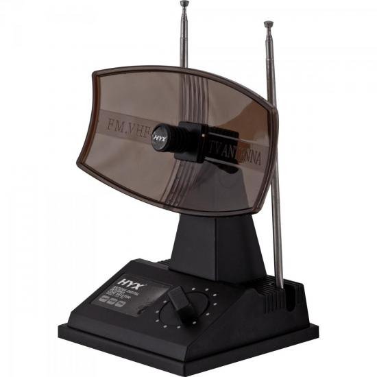 Antena Digital HDTV/UHF/VHF/FM Interna UVFI-102 Preta HYX por 0,00 à vista no boleto/pix ou parcele em até 1x sem juros. Compre na loja Mundomax!