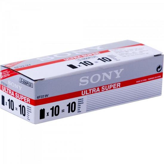 Bateria Zinco Carbono 9V SHRINK ULTRA HEAVY DUTY S-006P-VPX SONY por 0,00 à vista no boleto/pix ou parcele em até 1x sem juros. Compre na loja Mundomax!