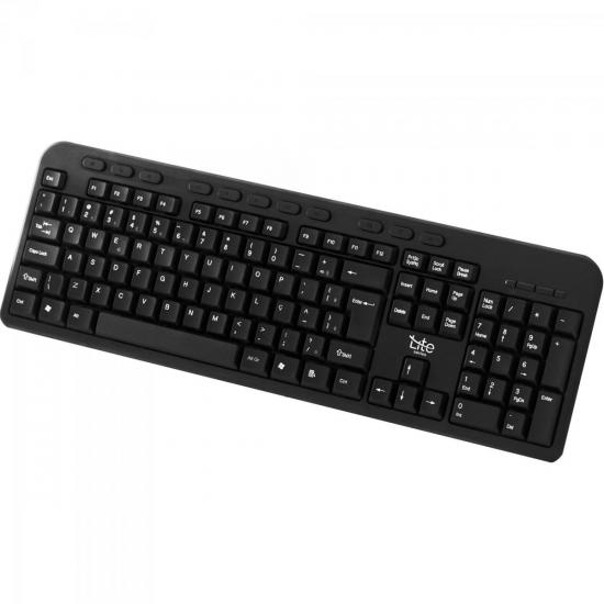 Teclado Multimídia USB MKL-102 Preto LITE por 0,00 à vista no boleto/pix ou parcele em até 1x sem juros. Compre na loja Mundomax!