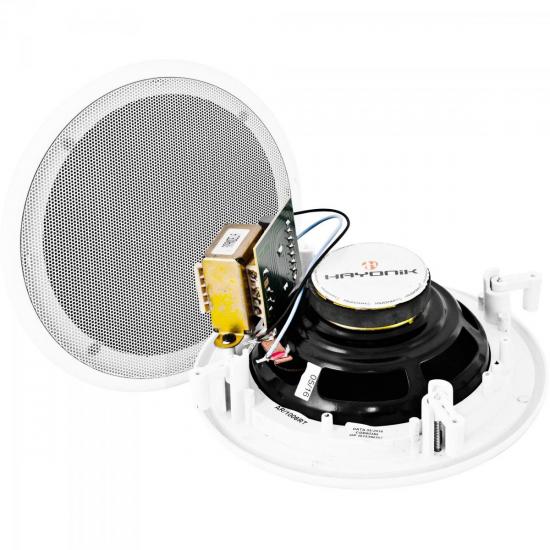 Arandela de Som 6\" Coaxial 10W RMS HAYONIK AR1006 RT Branca por 171,99 à vista no boleto/pix ou parcele em até 6x sem juros. Compre na loja Mundomax!