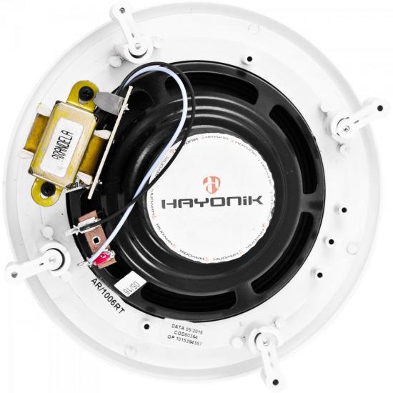 Arandela de Som 6\" Coaxial 10W RMS HAYONIK AR1006 RT Branca por 171,99 à vista no boleto/pix ou parcele em até 6x sem juros. Compre na loja Mundomax!