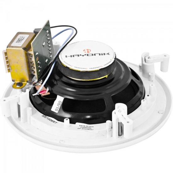 Arandela de Som 6\" Coaxial 10W RMS HAYONIK AR1006 RT Branca por 171,99 à vista no boleto/pix ou parcele em até 6x sem juros. Compre na loja Mundomax!