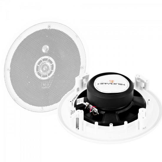 Arandela 6\" Triaxial 60W RMS AR6006J R Branca HAYONIK por 0,00 à vista no boleto/pix ou parcele em até 1x sem juros. Compre na loja Mundomax!
