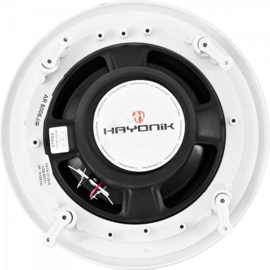 Arandela 6\" Triaxial 60W RMS AR6006J R Branca HAYONIK por 0,00 à vista no boleto/pix ou parcele em até 1x sem juros. Compre na loja Mundomax!