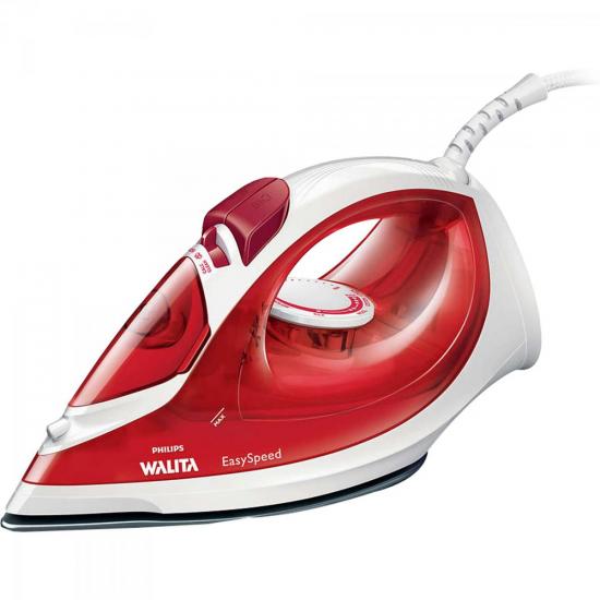 Ferro a Vapor 2000W 220V EASYSPEED RI1028/44 Branco/Vermelho PHILIPS por 0,00 à vista no boleto/pix ou parcele em até 1x sem juros. Compre na loja Mundomax!