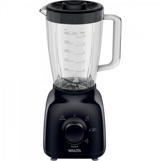 Liquidificador 3 Velocidades + Pulsar 220V DAILY RI2103/92 Preto PHILIPS por 0,00 à vista no boleto/pix ou parcele em até 1x sem juros. Compre na loja Mundomax!