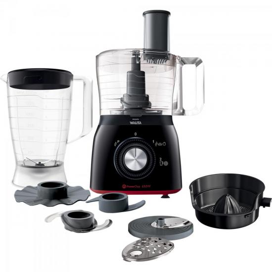 Processador de Alimentos com Liquidificador RI7632/90 220V Preto PHILIPS por 0,00 à vista no boleto/pix ou parcele em até 1x sem juros. Compre na loja Mundomax!
